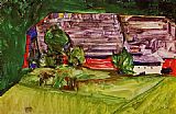Peasant Homestead in a Landscape by Egon Schiele
